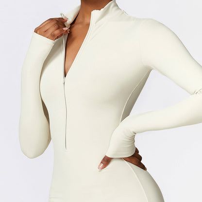 Damen Samt Yoga Fitness Jumpsuit – Push-Up Activewear für Gym, Pilates & Training